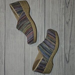 Dansko Jute Pro Clog Rainbow Artisan Weave Size EU 38
